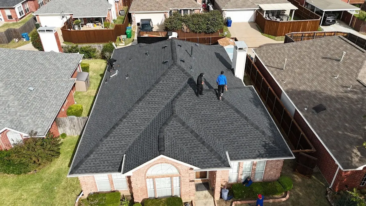 Slate & Tile Roof Repair work in progress on a East Palo Alto property